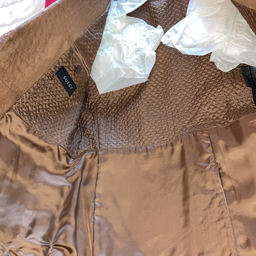 NWOT Gucci ostrich blazer - Picture 4 of 13